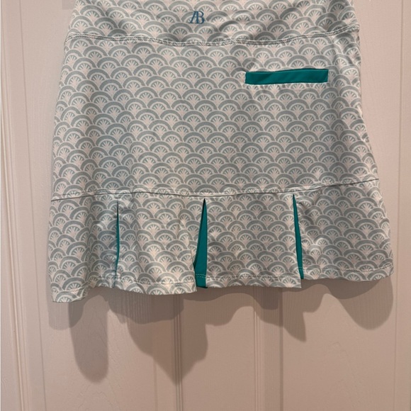 Allie Burke Sport Ladies martini print back pleat golf Skort. Size L - Picture 1 of 6